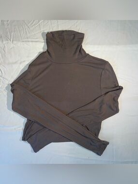 Aritzia Grey Turtleneck Long Sleeve Top